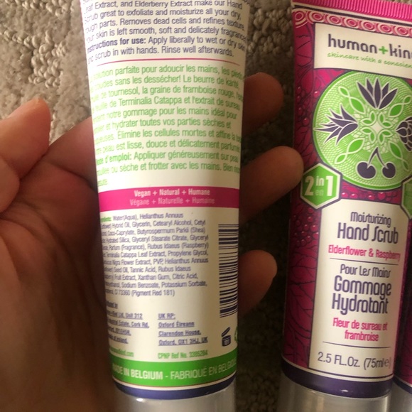 3 x Human+Kind Moisturizing Hand Scrub 2.5oz elderflower & raspberry - Picture 3 of 4